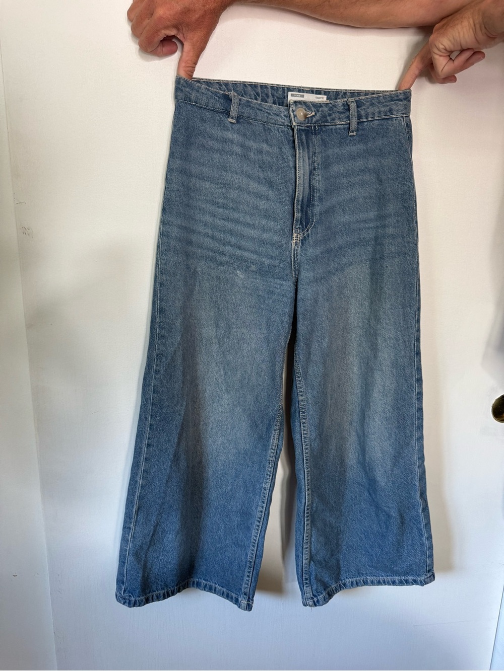 Bershka Light Blue Denim Culotte Jeans
